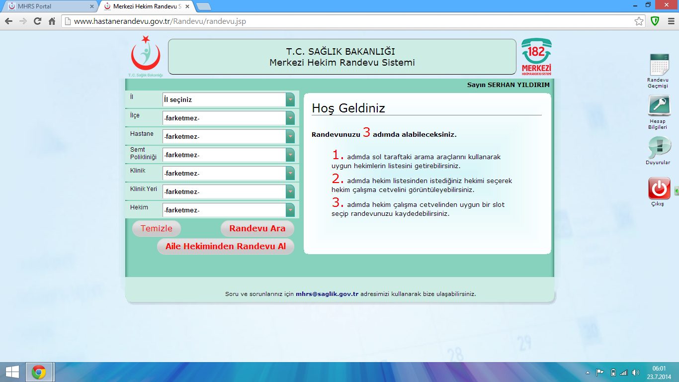MHRS online randevu nasıl alınır?