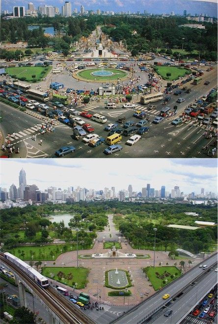 Bangkok, Thailand. 1988 vs 2007 yılı
