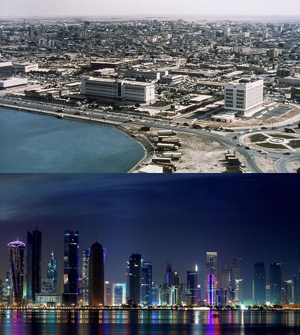 Doha, Qatar. 1977 ve Bugün