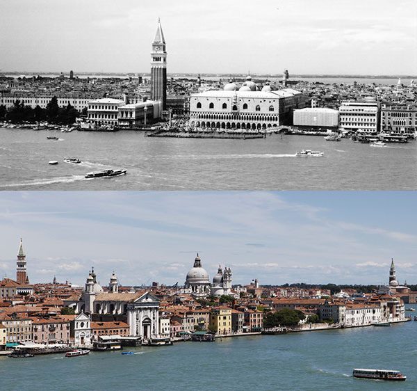 Venice, Italy. 1970 ve Bugün