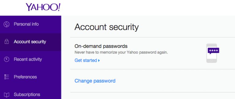 Yahoo tek kullanimlik sifre