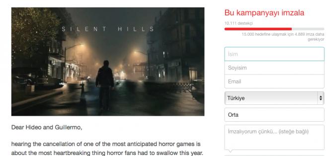 Silent Hill yapımı için Change.orgda kampanya.