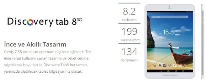 Discovery Tab8 3G General Mobile tablet