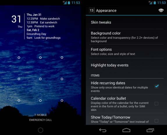Android kullanan akıllı telefonlar için en iyi 20 Widget