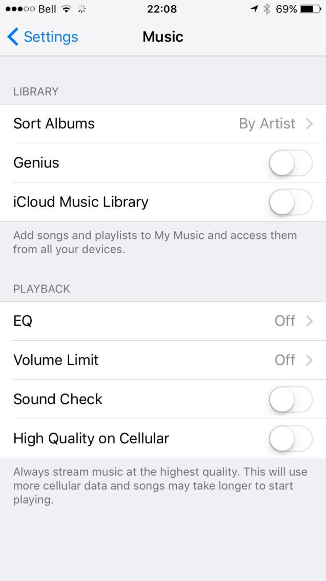 ios 9 music
