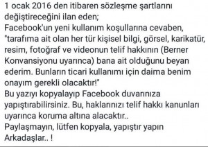 facebook yazı