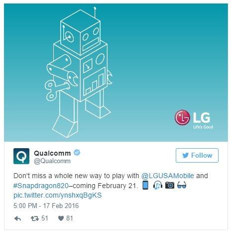 LG G5 Snapdragon 820 Kullanıyor