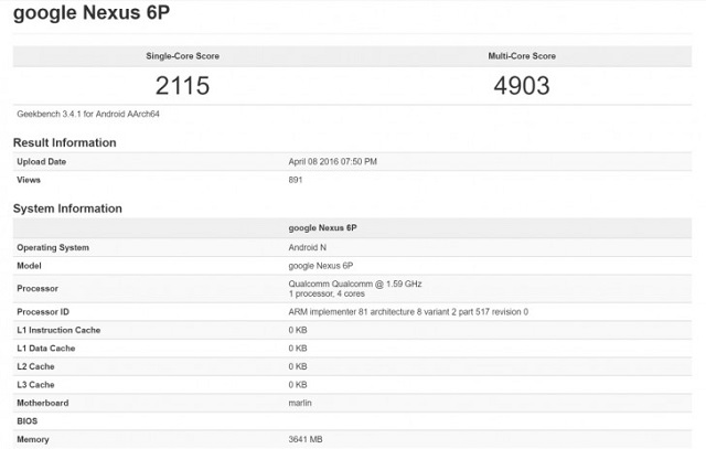 Nexus 6P Snapdragon 820 ile Bütünleşiyor