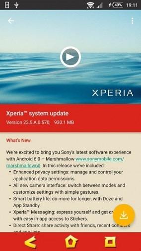 Sony, Android 6.0 Dağıtmaya Devam Ediyor