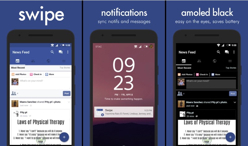 Swipe for Facebook