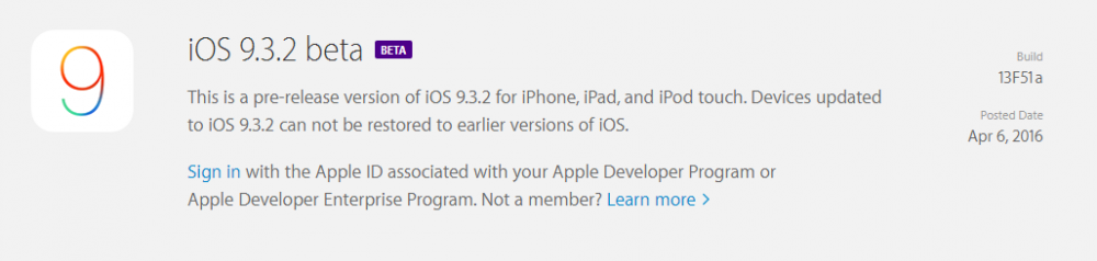 iOS 9.3.2 Beta Çıktı!