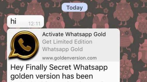 Altın renkli Whatsapp cepkolik
