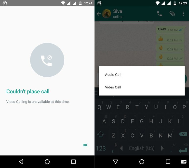 whatsapp görüntülü