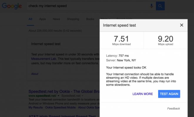 google hız testi