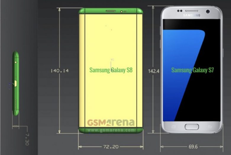 Samsung Galaxy s8 sizintilar