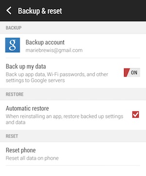 android backup