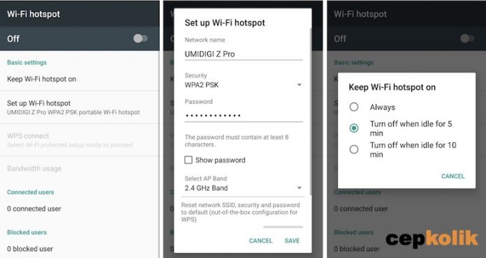 android wifi paylasma