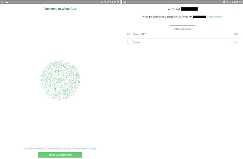 whatsapp tablet kullanma
