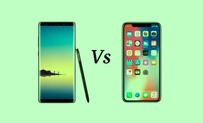 Galaxy Note 8 vs iPhone X