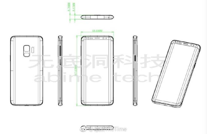 Samsung Galaxy S9 Yeni Teknik Çizimleri Sızdırıldı!