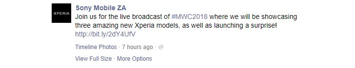 Sony MWC 2018'de Sürpriz Bir Telefon Tanıtımı Yapacağını Açıkladı!