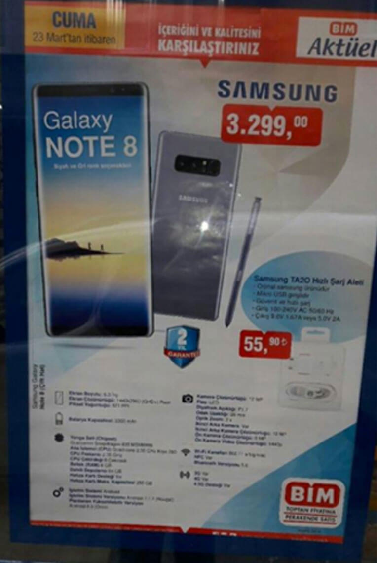 Hangi BİM Mağazalarında Galaxy Note 8 Satılacak- 1