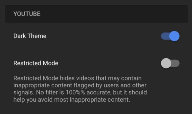 karanlık mod secenegi