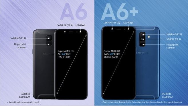 Samsung Galaxy A6 (2018) ve A6 + (2018) fiyatları sızdı
