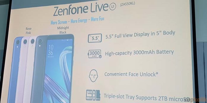 Giriş Seviyesi Telefon Asus Zenfone Live L1 (ZA550KL) Tanıtıldı
