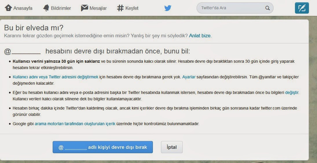 Twitter Hesabı Nasıl Kapanır?