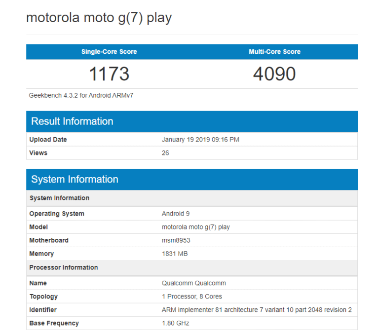 Moto G7 Play 