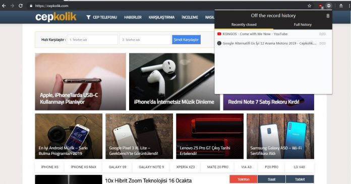 Chrome Gizli Sekme Geçmişi Görmenin Yolları