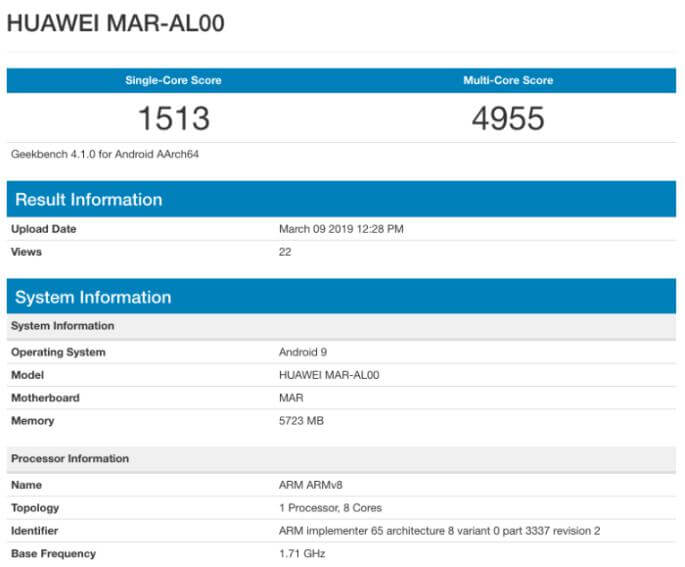 Huawei Nova 4e Geekbench'te Görüntülendi!