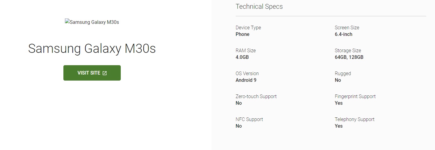 Galaxy M30s