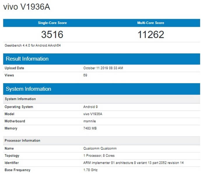 Vivo iQOO Lite Geekbenchte Görüntülendi!
