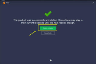 Avast devre dışı bırakma