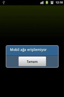 Mobil ağa erişilemiyor hatası