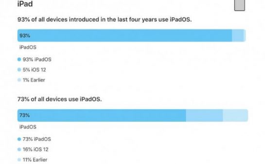 iPad iOS 13 kullanim orani