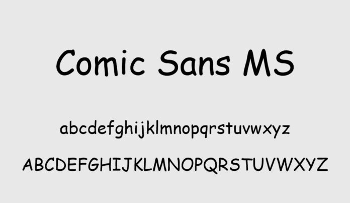 Comic Sans MS Şekilli Yazı Fontları