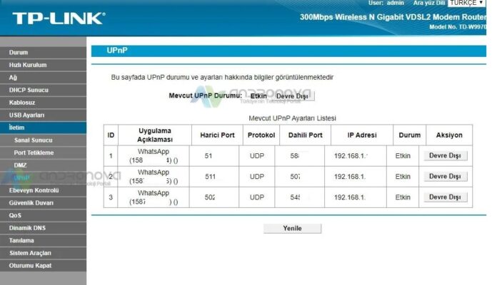 UPnP nasıl kapatılır