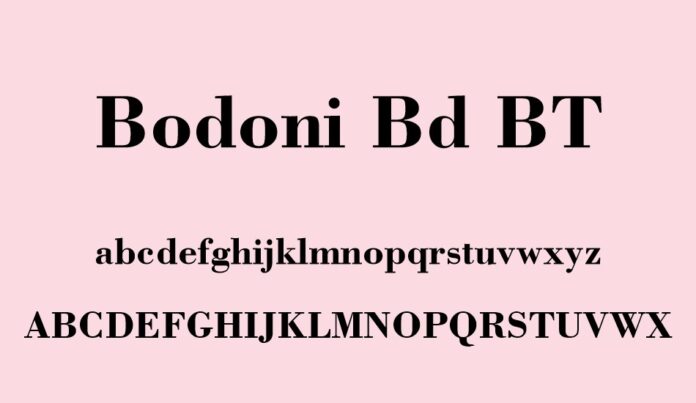 bodoni yazı stili