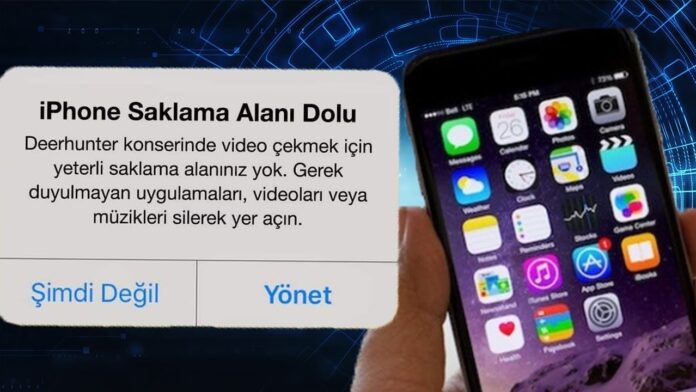 iPhone saklama alanı açmak