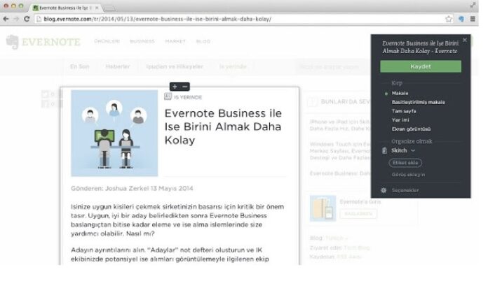 Evernote Web Clipper