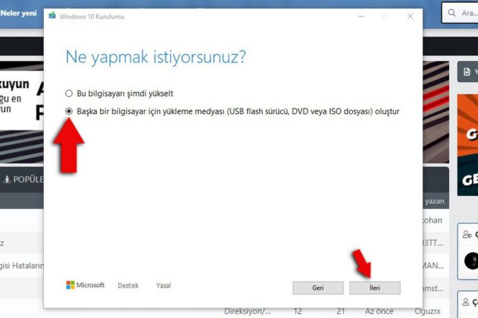 Windows 10 Kurulum Dosyasını Hazırlamak