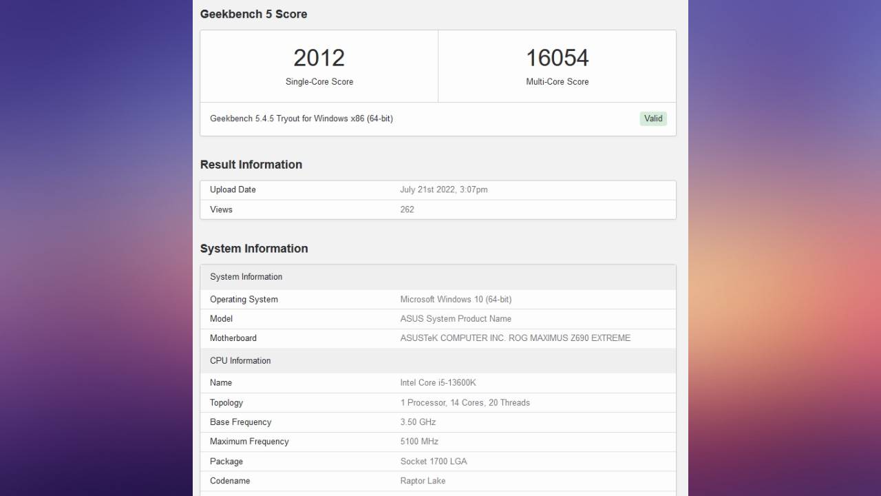 intel i5 13600k