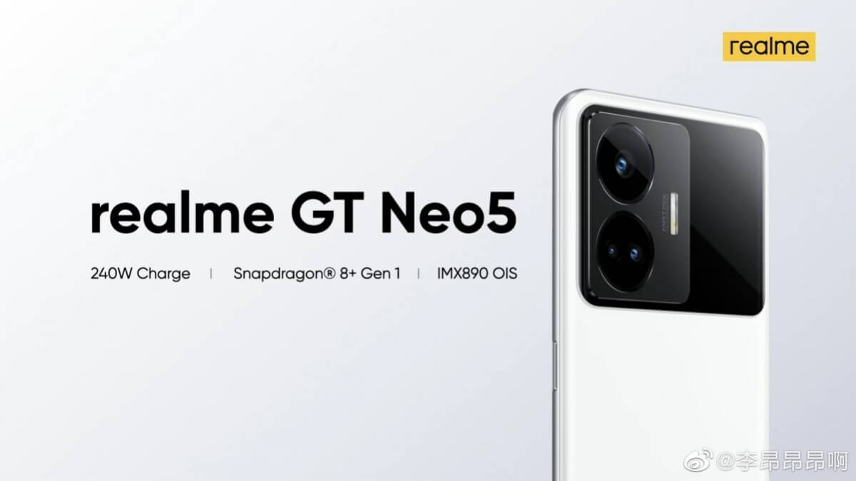 Realme GT Neo 5, Snapdragon 8+ Gen 1 ile gelebilir
