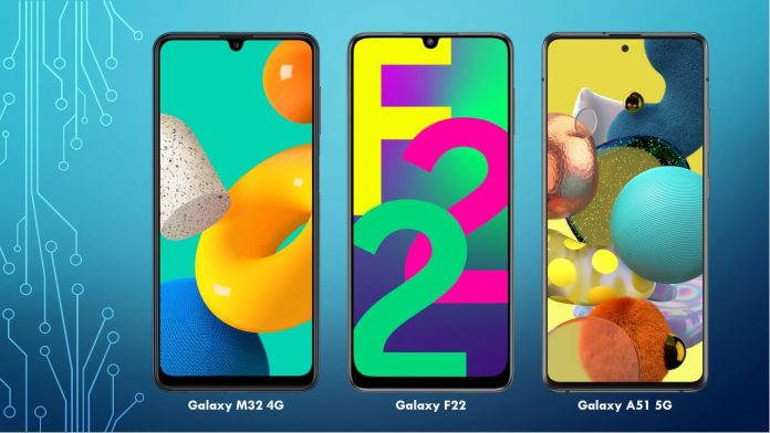 Samsung Galaxy M32 4G, F22 ve A51 5G, Android 13 tabanlı One UI 5 ile yükseltildi