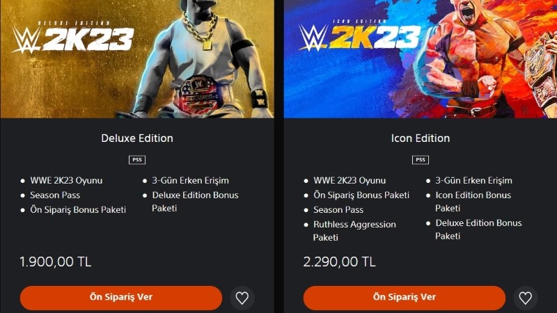 WWE 2K23 Ön Sipariş Fiyatı