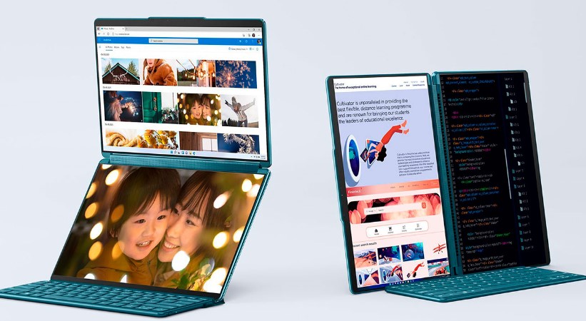 lenova çift ekranlı laptop