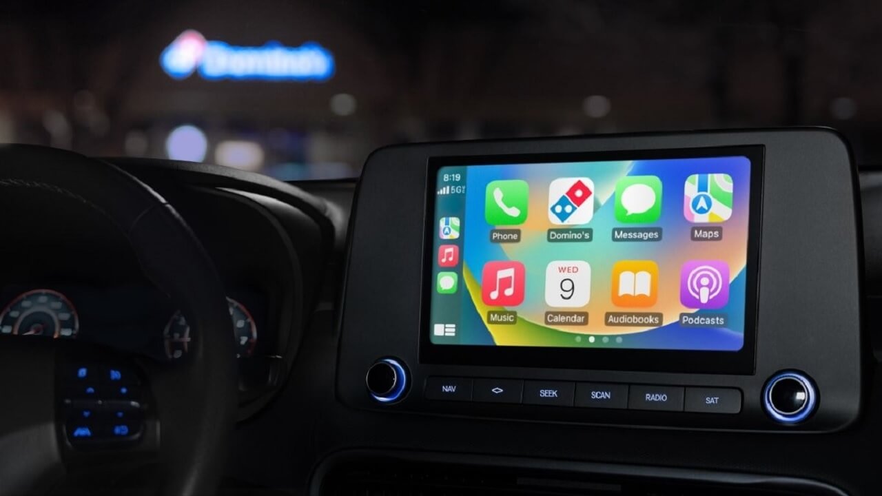 apple carplay ile pizza dominos siparisi